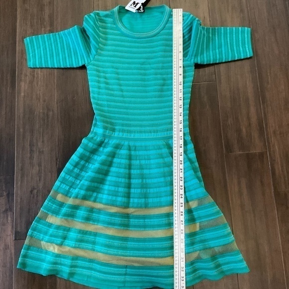 M Missoni Green Rib Stitch Fit Flare Short Dress Size: 38 XS - Picture 7 of 8